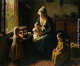 Bernard Jean Corneille Pothast Watching the Canary painting